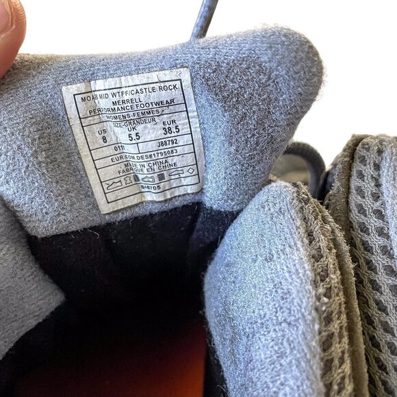 Merrell Moab Mid Waterproof Hiking Boots Vibram Sole sz 8 - Picture 8 of 10